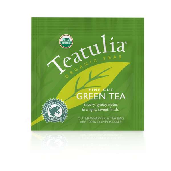 Teatulia Organic Teas Green Wrapped Standard Tea, PK50 WST-GREE-50